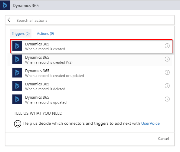 Dynamics 365 Connector